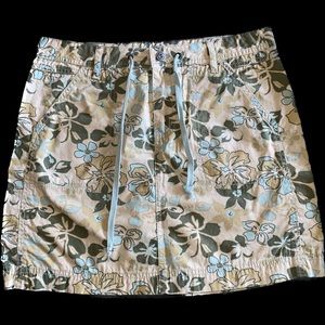 Vintage Hawaiian Print DNY Jeans Skirt